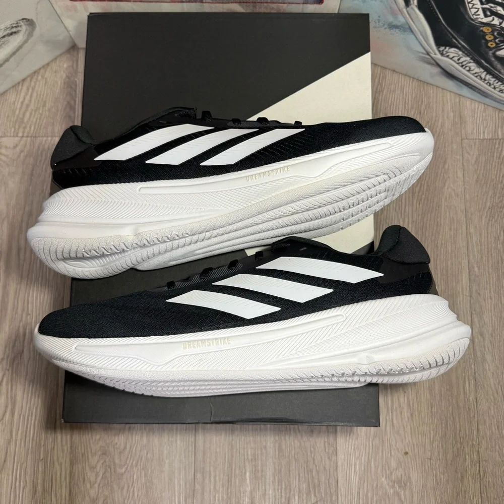 New Mens Adidas Supernova Ease JI1426 Black White Running Shoes 12.5, 13.5, 14